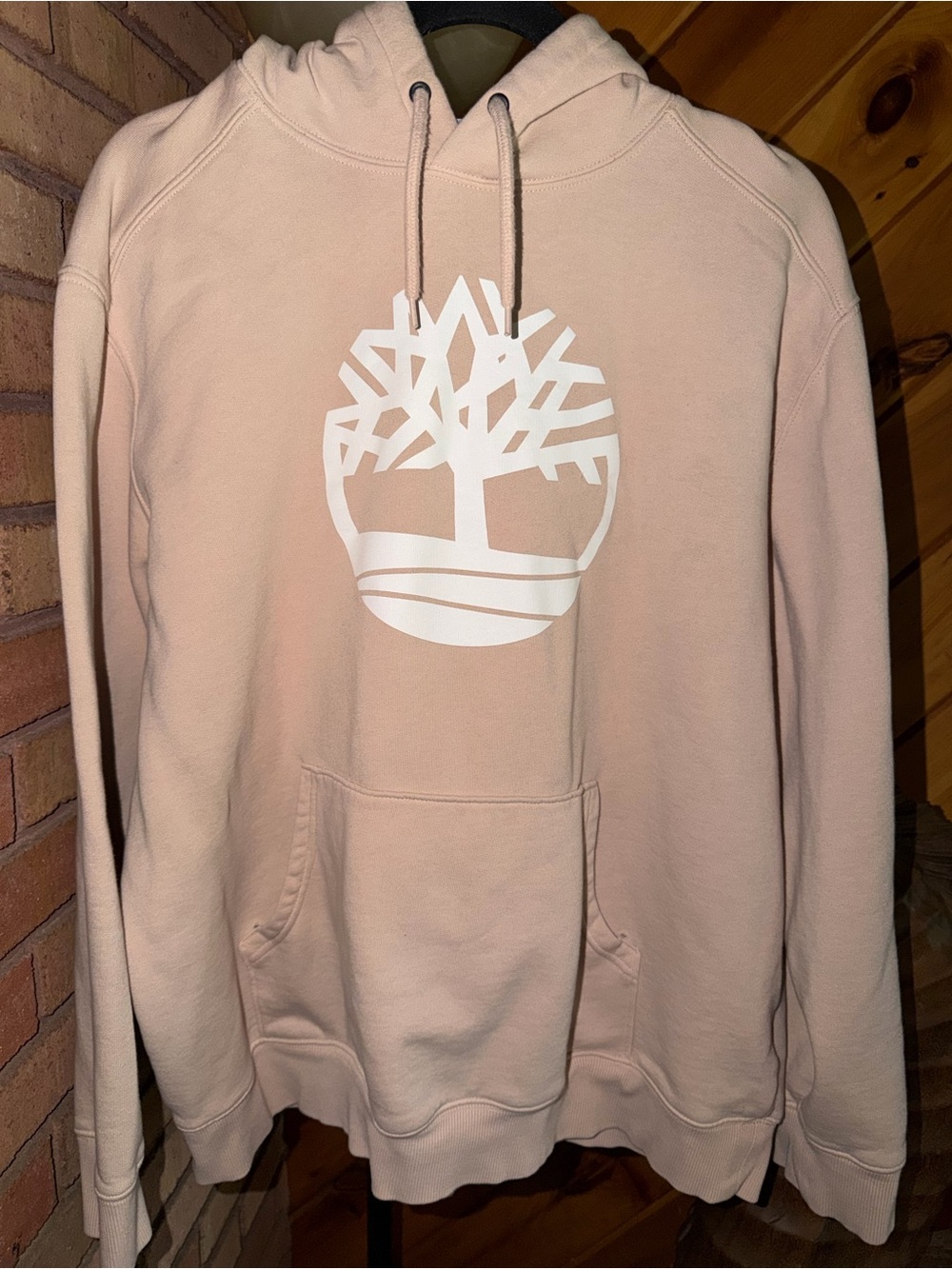 Men’s Timberland Logo Hoodie ( TAN) XXL
